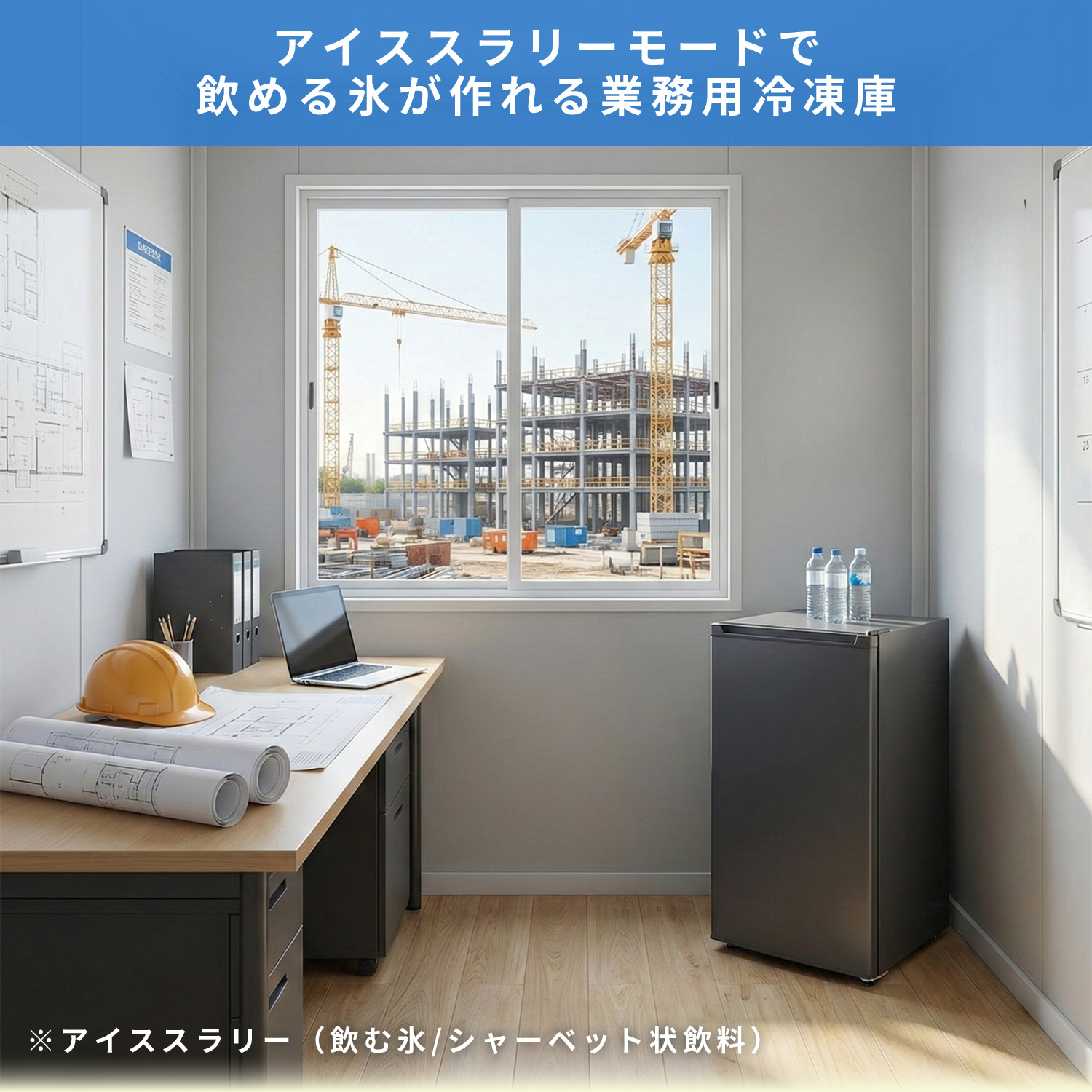 [レンタル] [93L]山善 ノンフロン コールドマジック アイススラリー機能搭載 冷凍庫・冷蔵庫 - 2