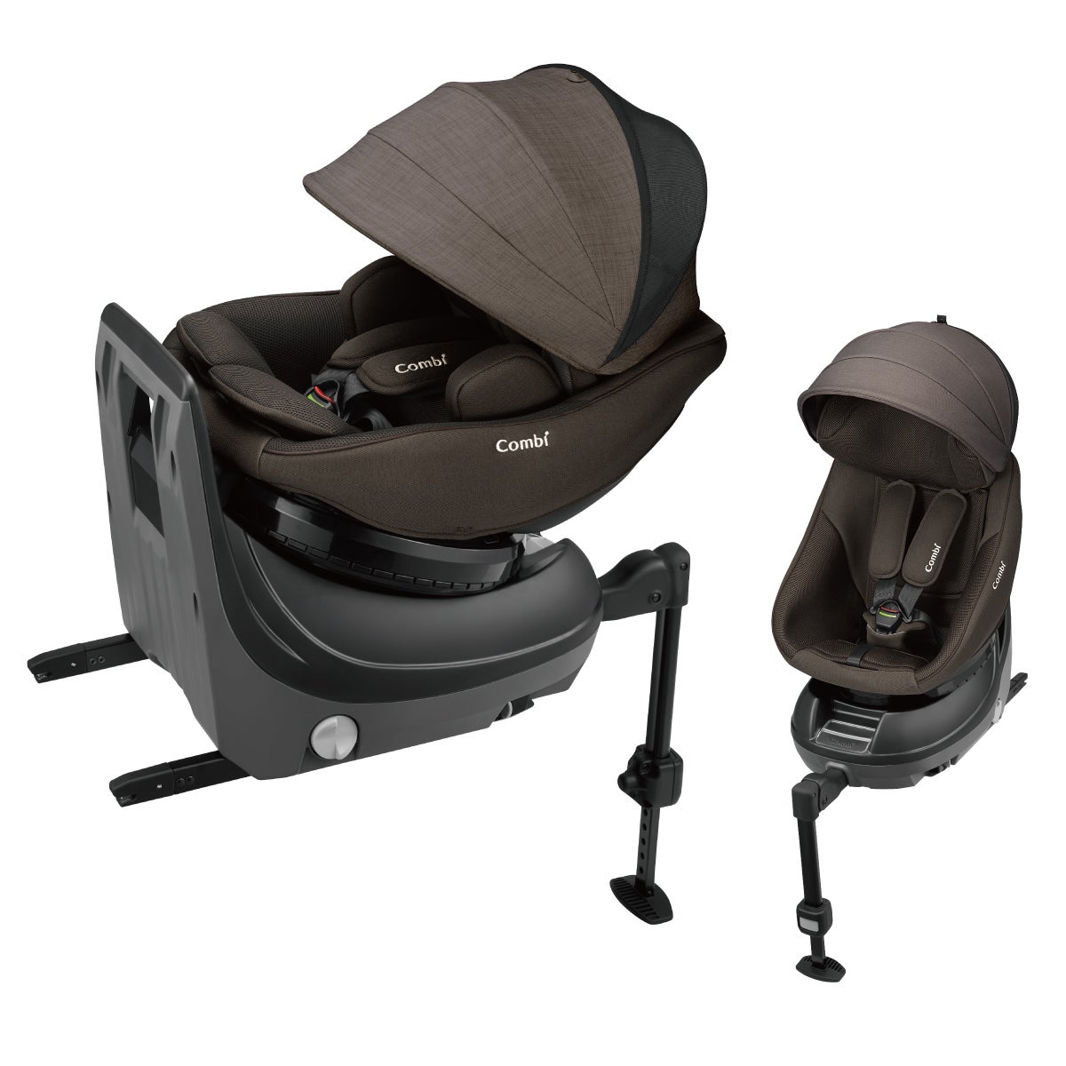 [レンタル] コンビ クルムーヴ コンパクト R129 エッグショック JS チャイルドシート (ISOFIX固定 / R129適合) ブラウン
