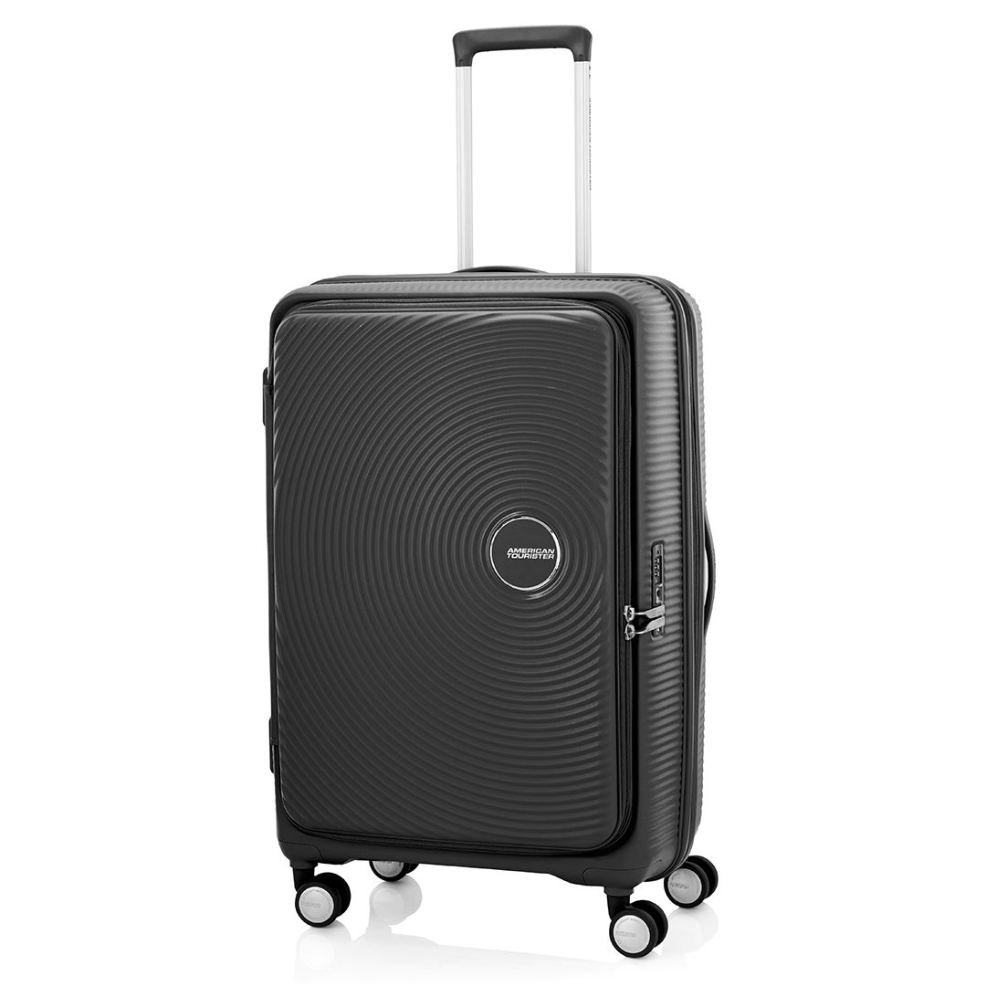 [レンタル] [8-10泊向けサイズ]AMERICAN TOURISTER CURIO スピナー75 エキスパンダブル 98L/拡張時114L ハードスーツケース ブラック