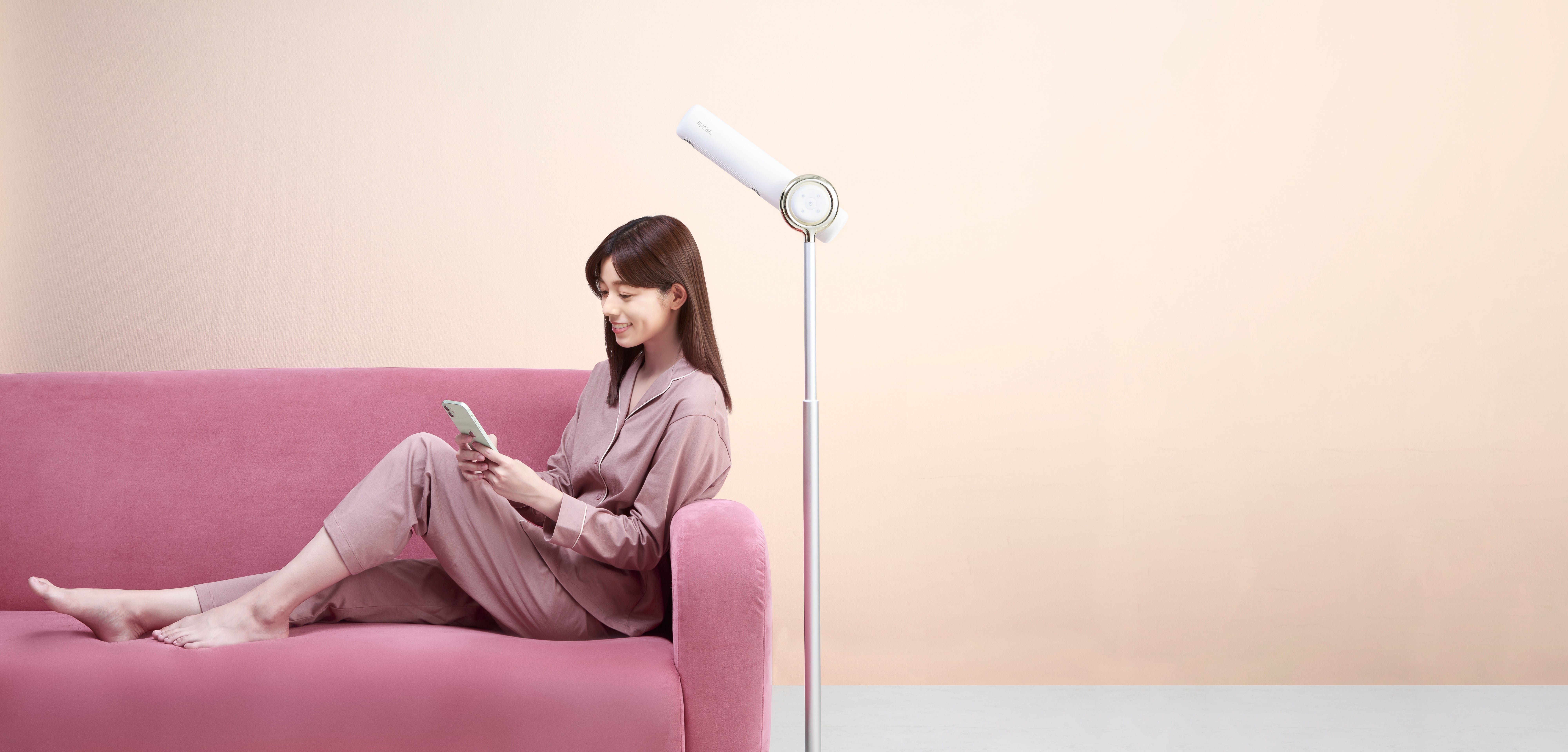 bisara ビサラ　ハンズフリースタンドヘアドライヤー QS-151 ホワイト レンタル] BISARA(ビサラ) ハンズフリースタンドヘアドライヤー