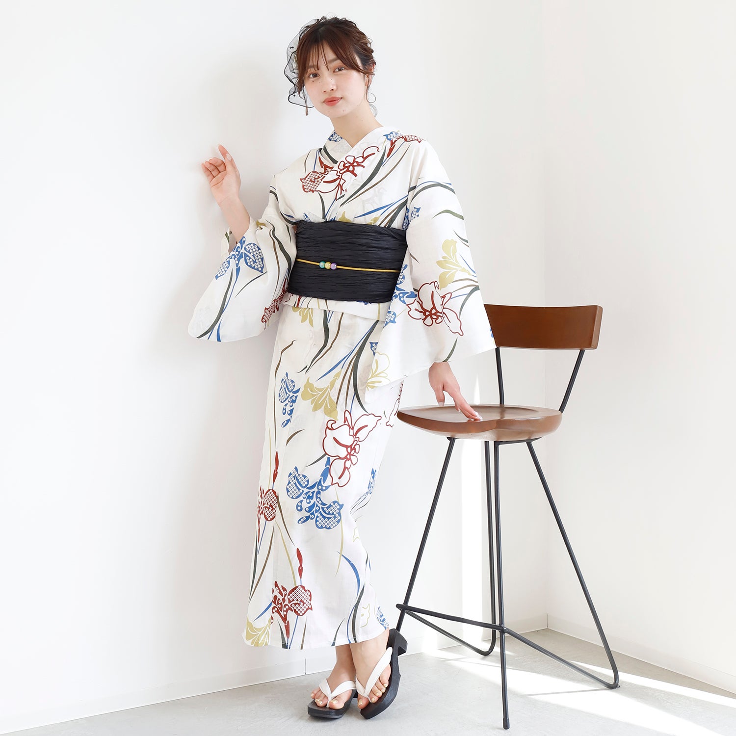 [レンタル] [2025新作]SION レディース浴衣 菖蒲 フリーサイズの宅配レンタル - 2