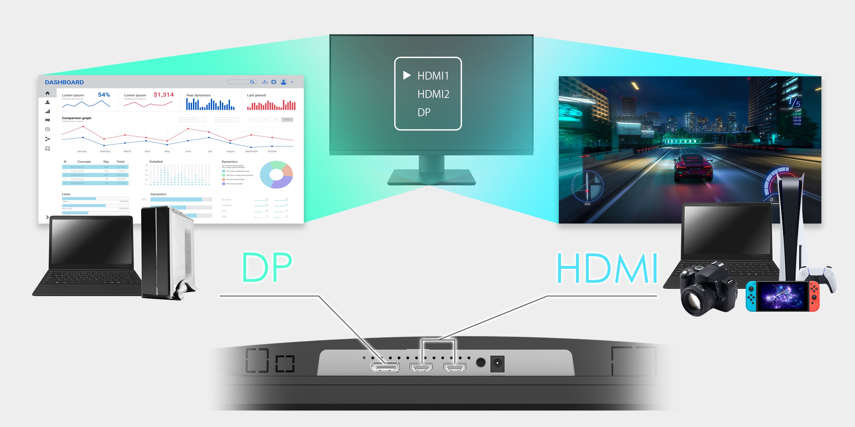 [レンタル] フィールドスリー F3LV24B 23.8inch 液晶モニター+Regza stick - 3