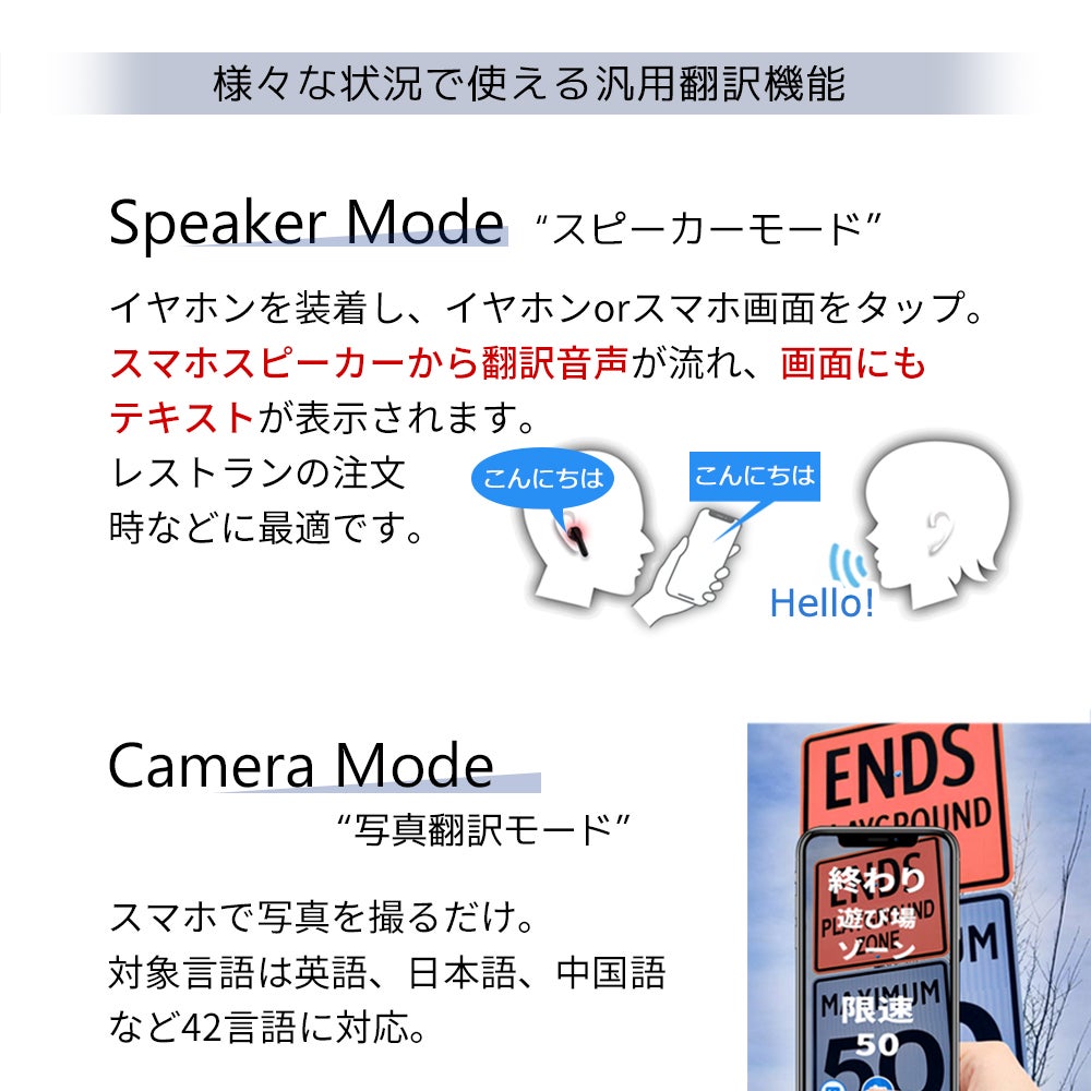 [レンタル] Wooask M6 ワイヤレスイヤホン 翻訳機の宅配レンタル - 7