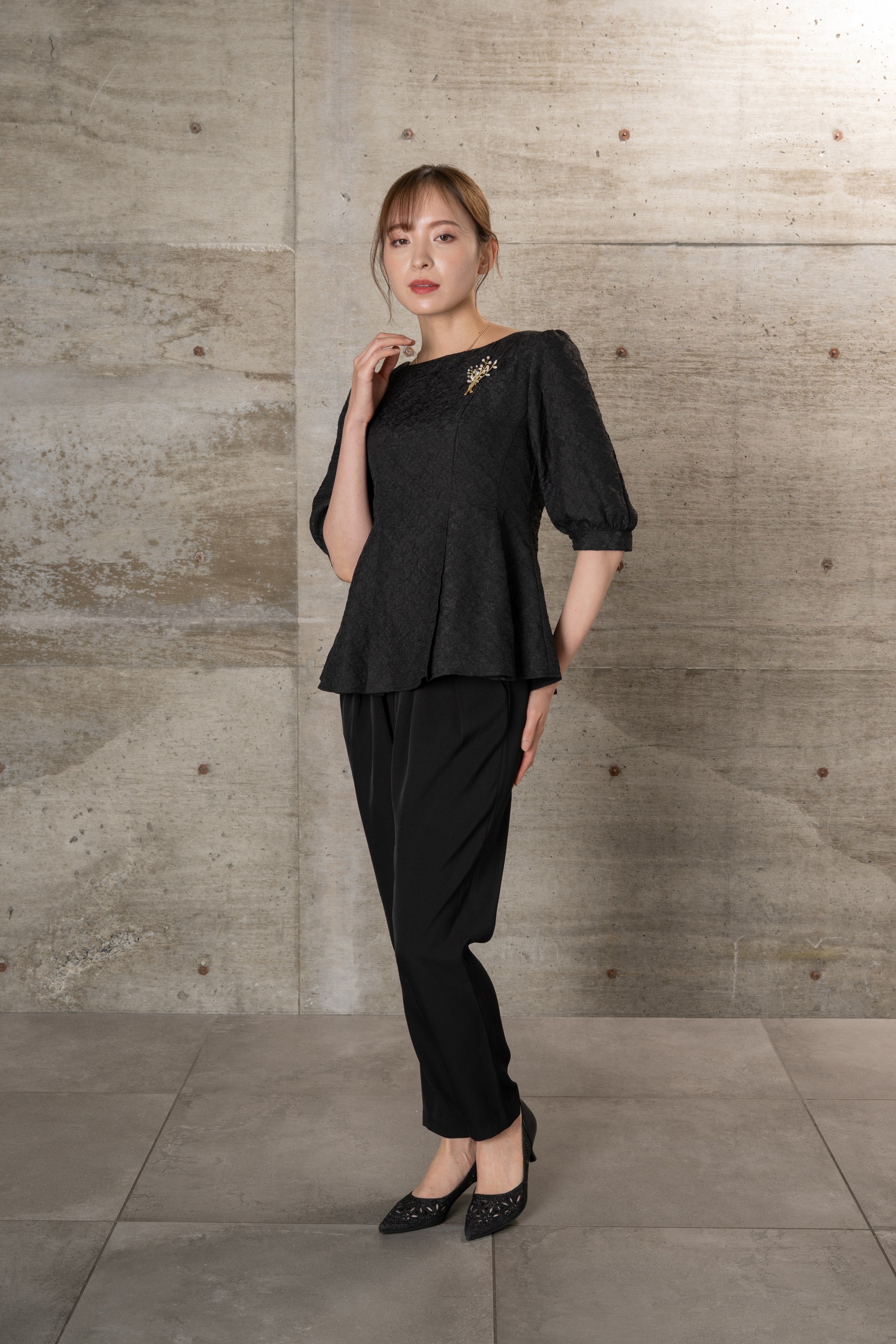 [レンタル] BELINDA DE CAPRIS ジャガードブラウス2wayパンツセットアップ パンツドレスの宅配レンタル - 2