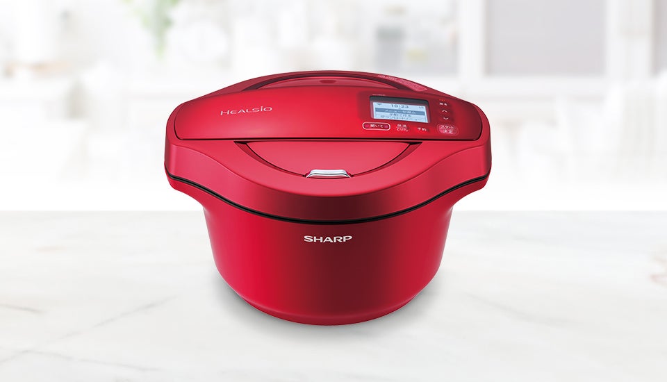 [レンタル] シャープ ヘルシオ ホットクック 水なし自動調理鍋 KN-HW24C-R レッド 2.4L容量 - 2