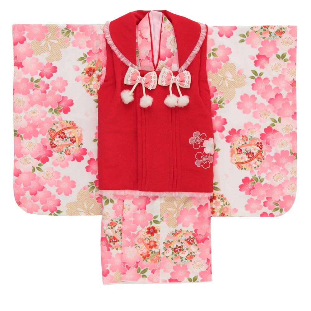 [レンタル] 七五三/節句 被布セット 3歳女の子 しっとり 桜美の宅配レンタル - 5