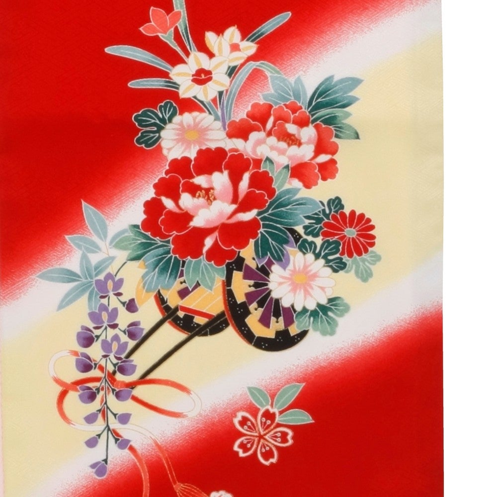 [レンタル] 七五三/節句 着物セット 7歳女の子 牡丹 御所車の宅配レンタル - 5