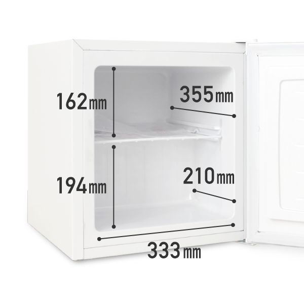 [レンタル] 【長期利用向け】[新品] レンティオ 小型冷凍庫 1ドア RN-FZ32 ブラック - 11