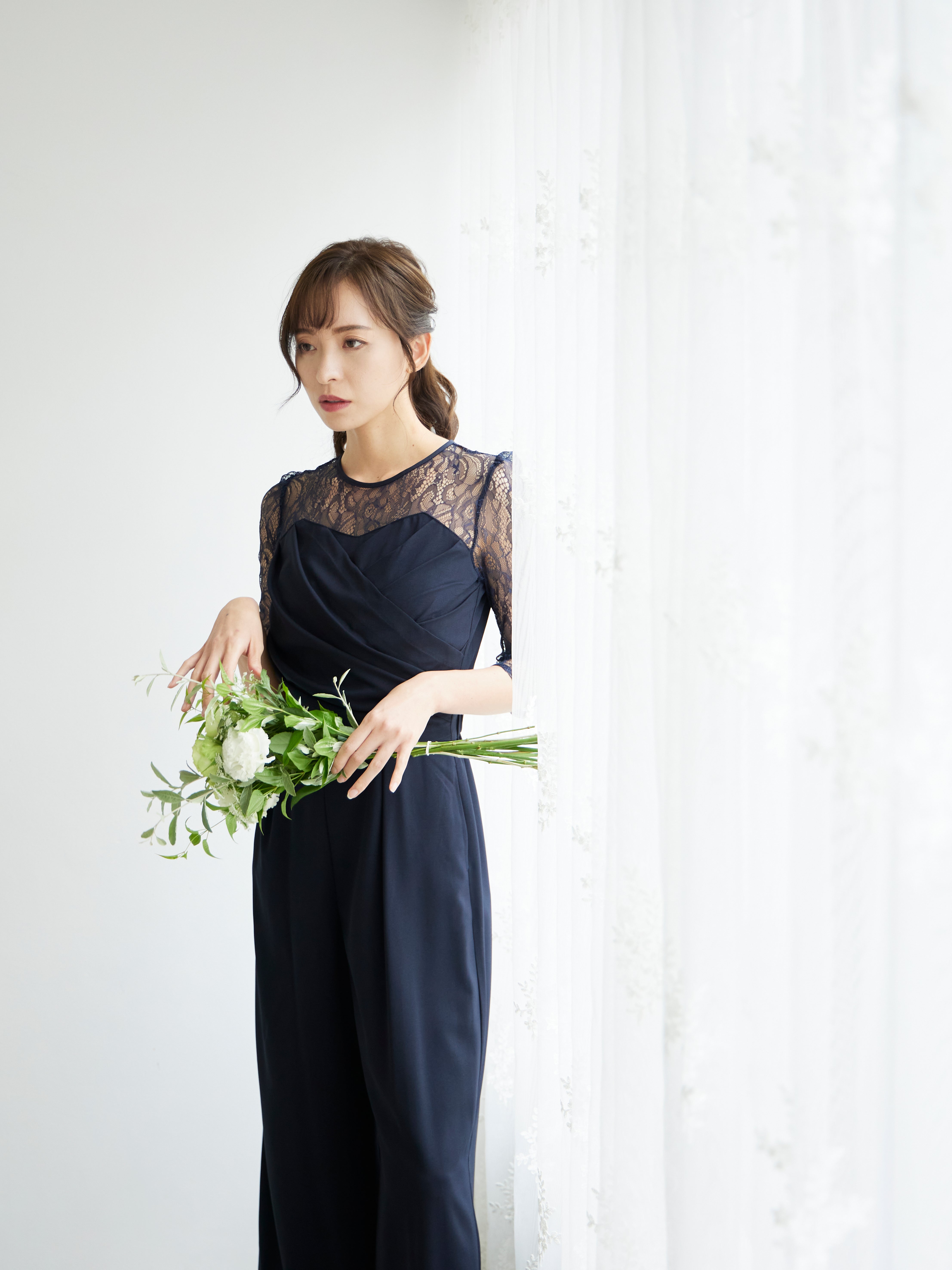 [レンタル] BELINDA DE CAPRIS クロスデザイン オールインワン パンツドレス ネイビーの宅配レンタル - 9