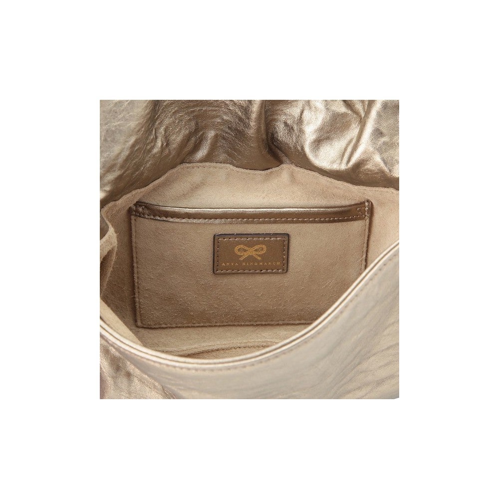 [レンタル] レディース アニヤハインドマーチ サフロン・ラージ・バタードレザーメタリック ショルダーバッグ - 4