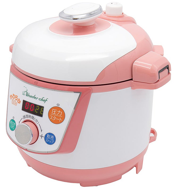 [レンタル] ワンダーシェフ 家庭用マイコン電気圧力鍋 3L「やわらかさん 普通食39レシピセット」OEDE30(F) - 3