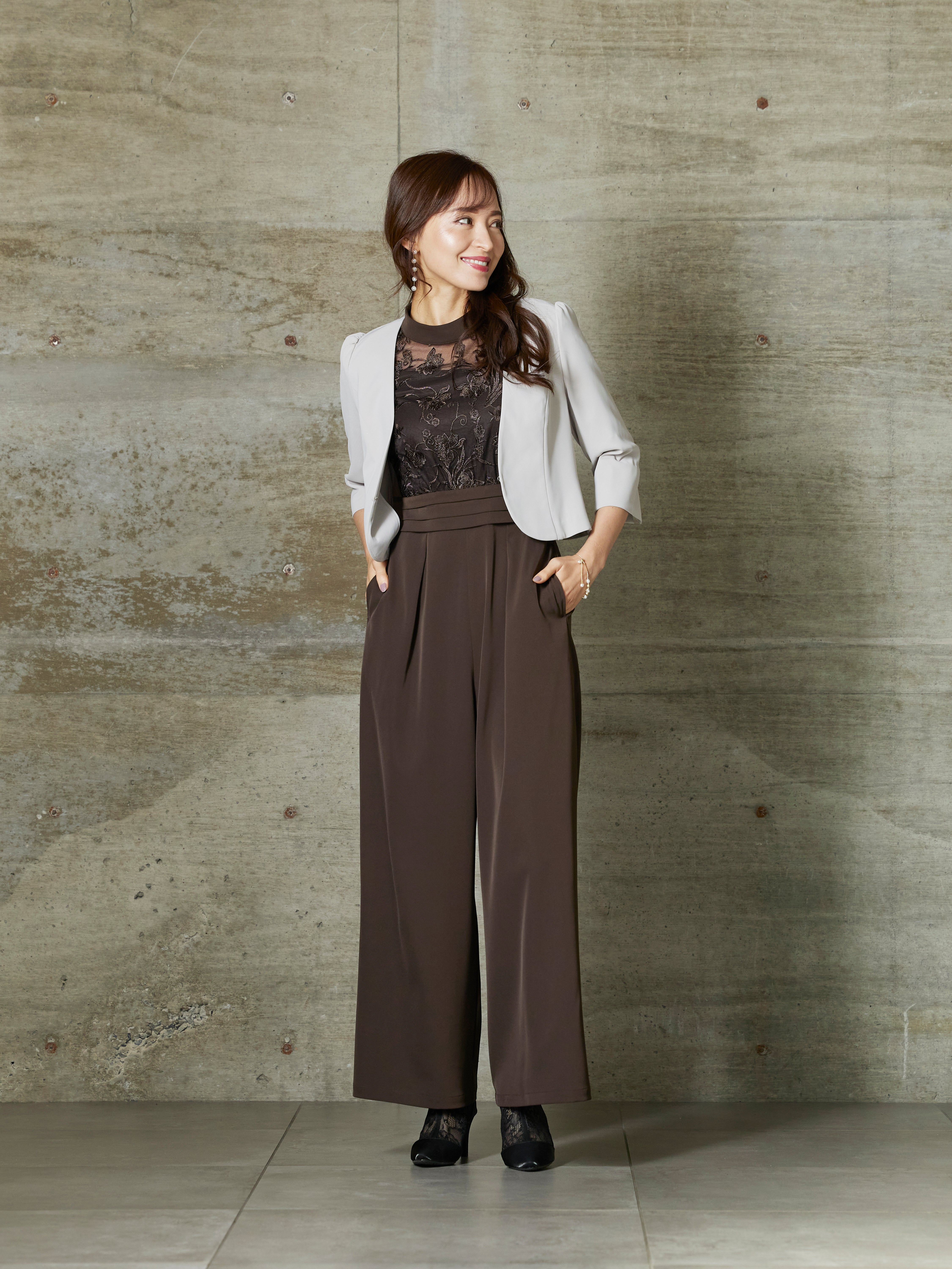 [レンタル] 【ジャケットのみ】BELINDA DE CAPRIS ペプラム ボレロジャケット ベージュの宅配レンタル - 4