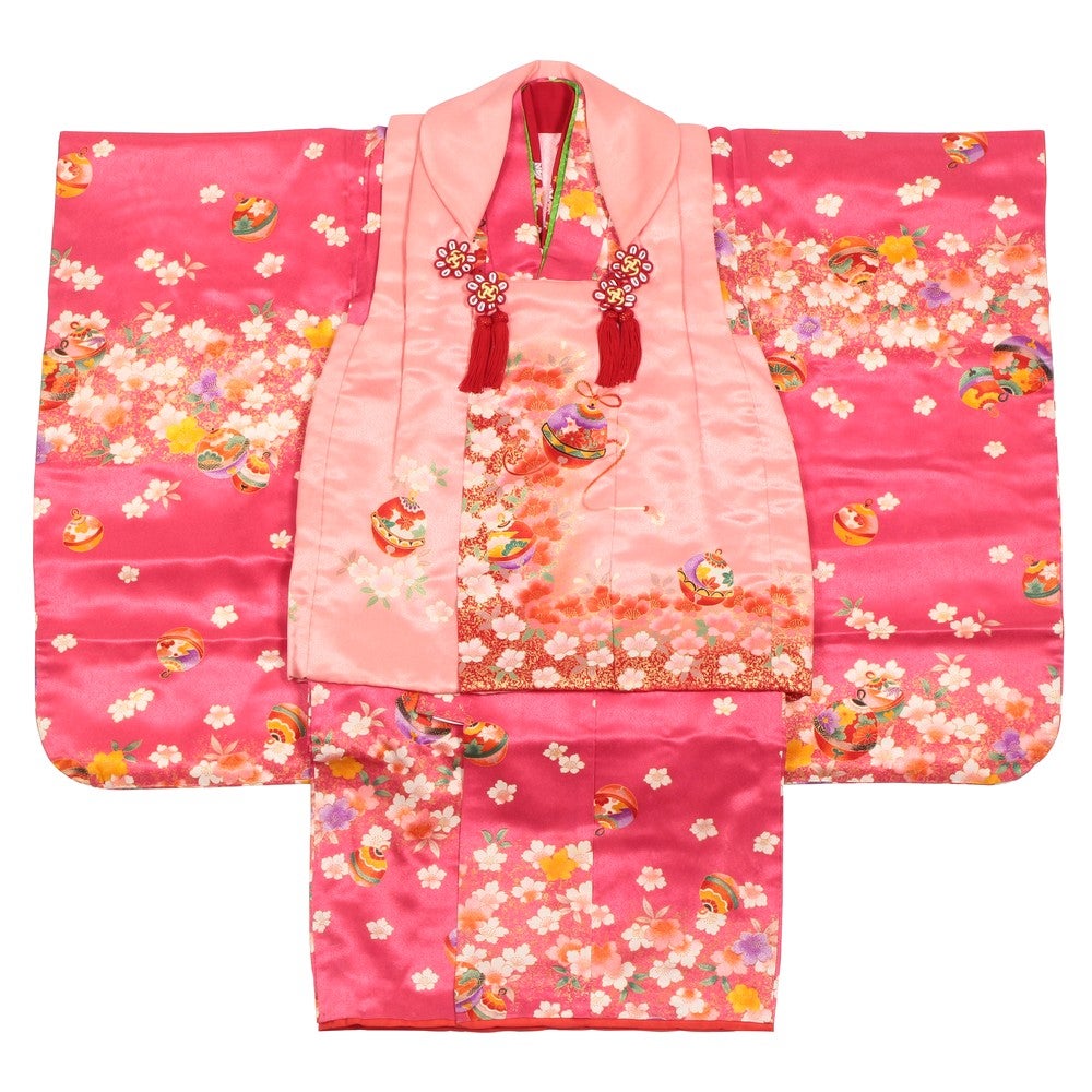 [レンタル] 七五三/節句 被布セット 3歳女の子 鈴模様 可憐の宅配レンタル - 5