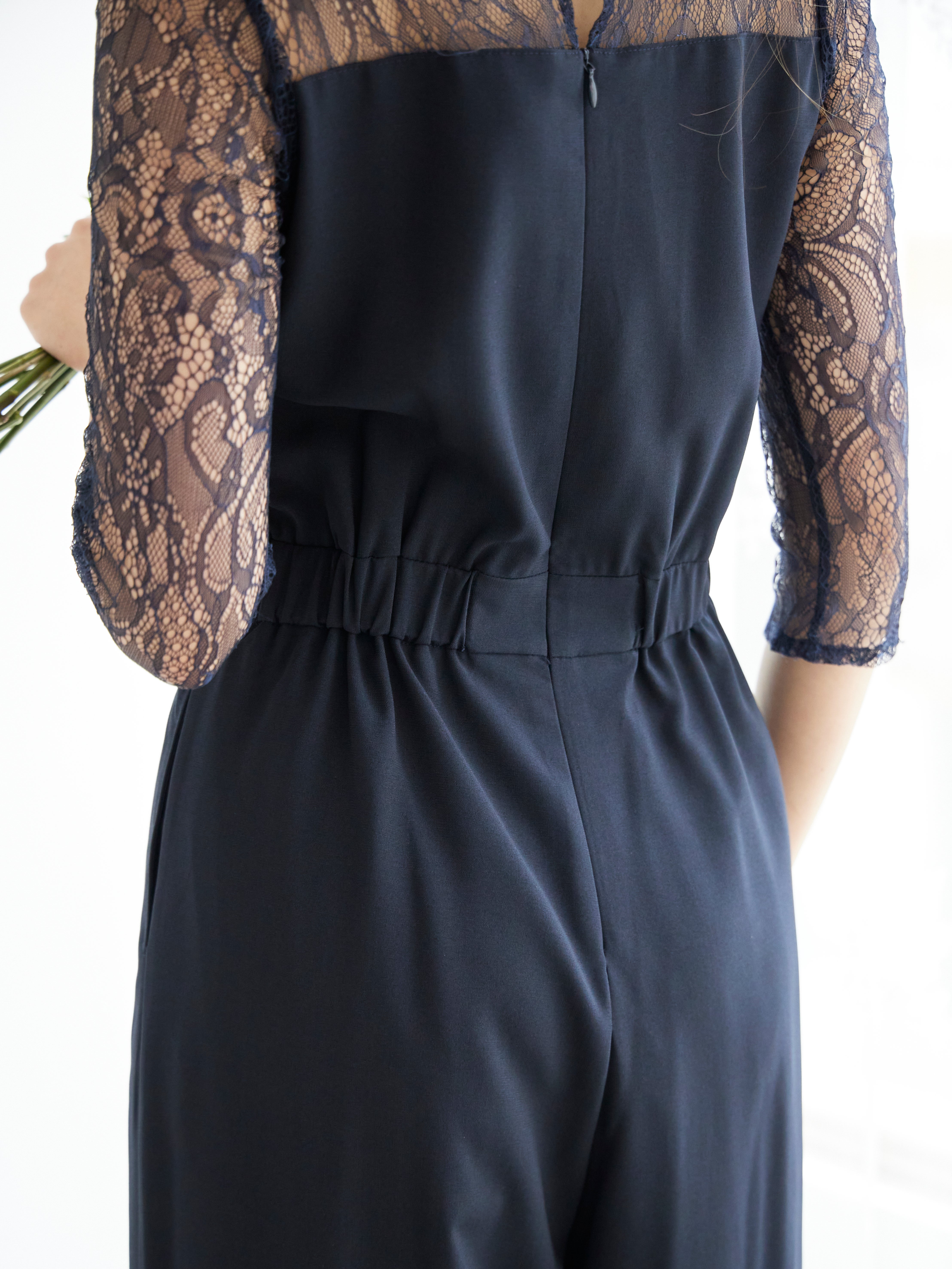 [レンタル] BELINDA DE CAPRIS クロスデザイン オールインワン パンツドレス ネイビーの宅配レンタル - 13