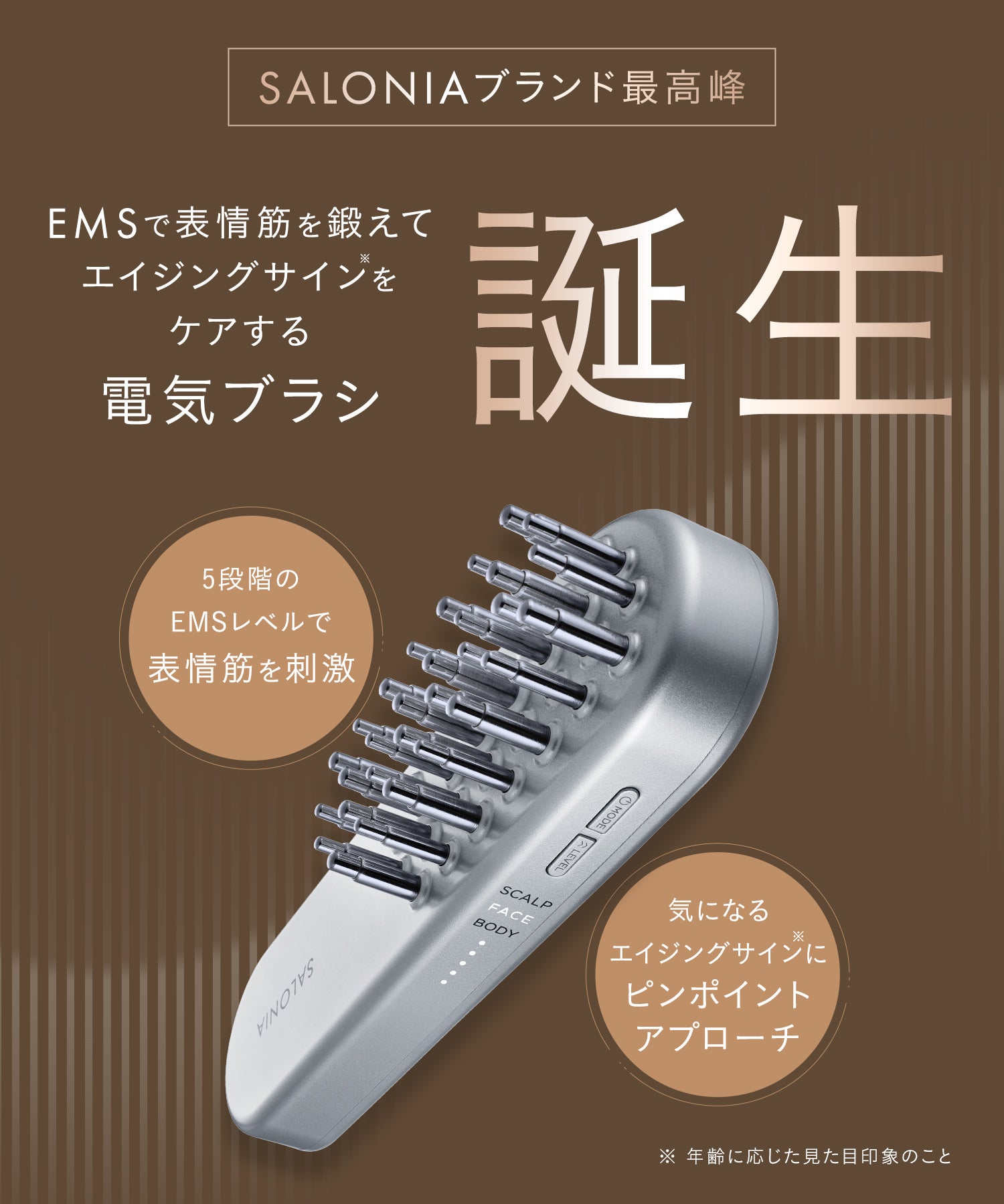 レンタル] SALONIA サロニア EMSリフトブラシ 電気ブラシ 美顔器