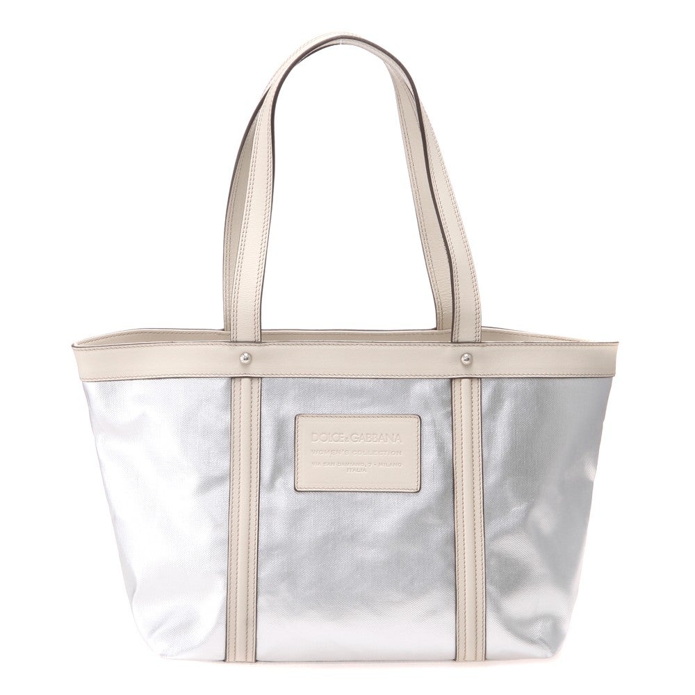 [レンタル] レディース ドルチェ＆ガッバーナ キャンバス トートバッグ シルバー