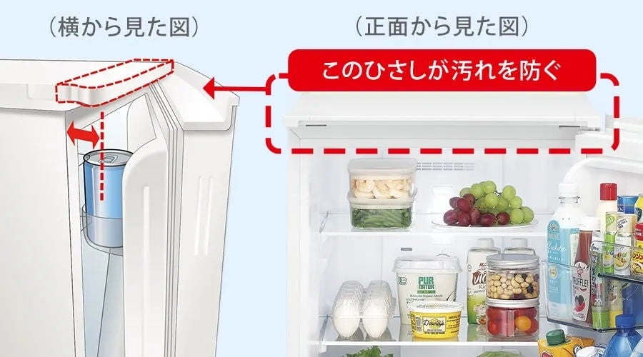 [レンタル] [152L][一人暮らし向け][左右開き対応]シャープ SJ-GD15R 冷凍冷蔵庫(ガラスドア) - 6