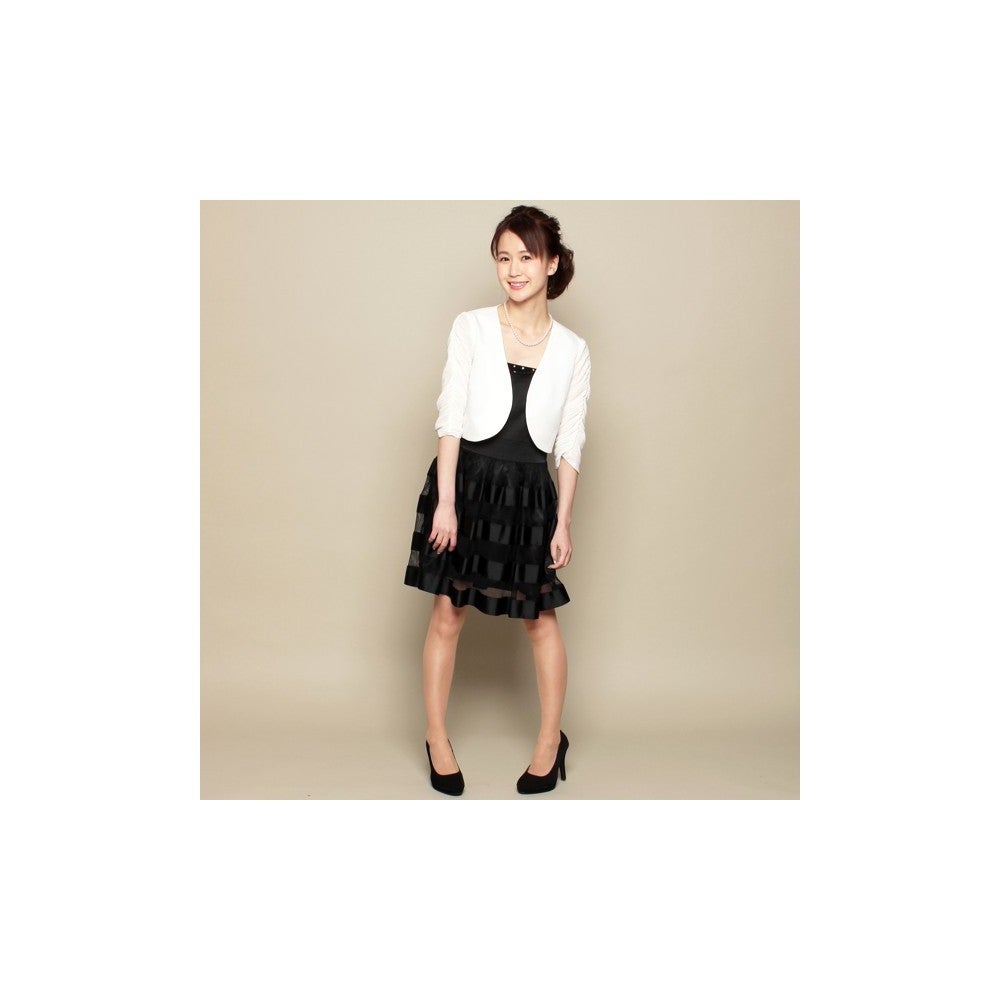 [レンタル] レディース くしゅくしゅシフォン 7分袖 ボレロジャケットの宅配レンタル - 8