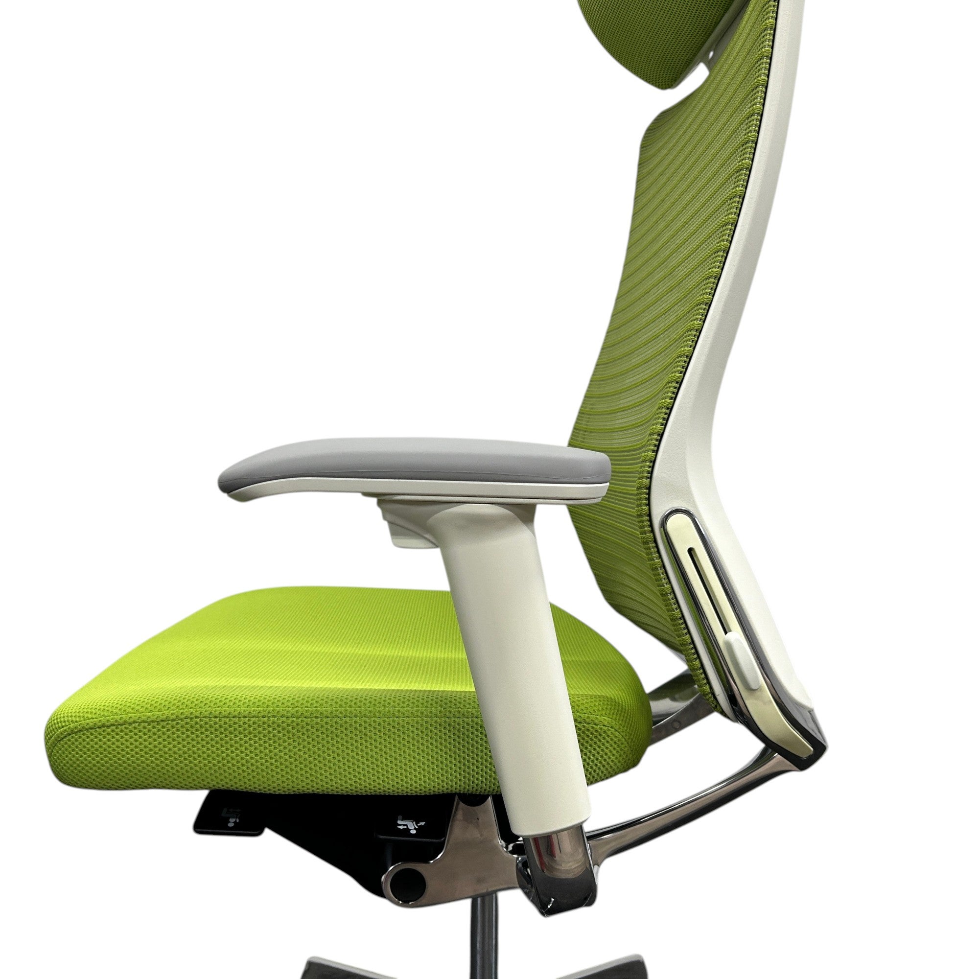 [レンタル] オカムラ オフィスチェア コーラル エクストラハイバック 可動肘 ランバーサポート付き ライムグリーン ポリッシュ CQ8ABZ-FSH5 - 6