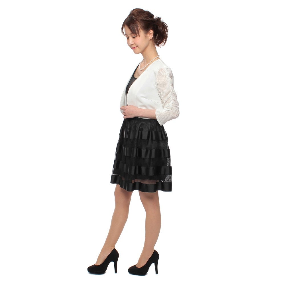 [レンタル] レディース くしゅくしゅシフォン 7分袖 ボレロジャケットの宅配レンタル - 10