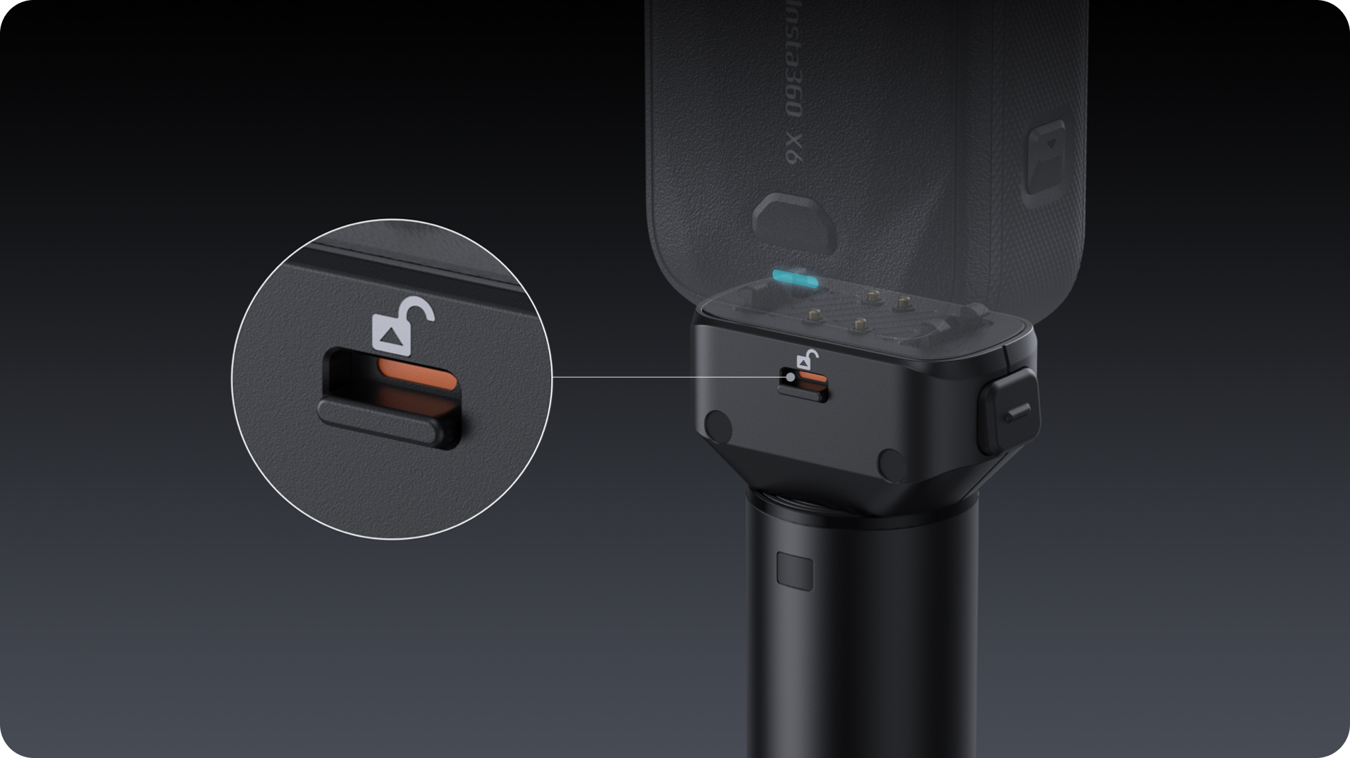Insta360 X6 パワー自撮り棒 バックルロック機構 - 8