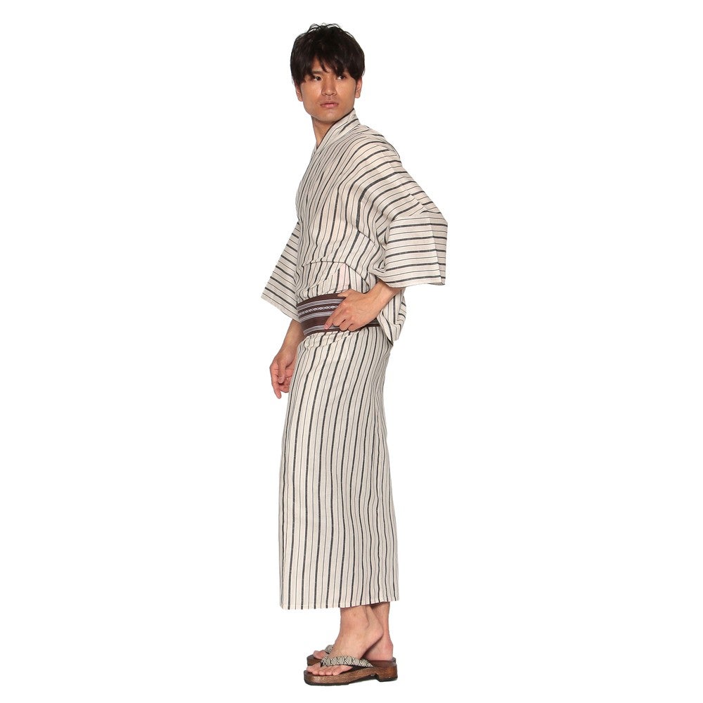 [レンタル] メンズ浴衣 フルセット 縦縞 身長目安170cm・175cmの宅配レンタル - 2