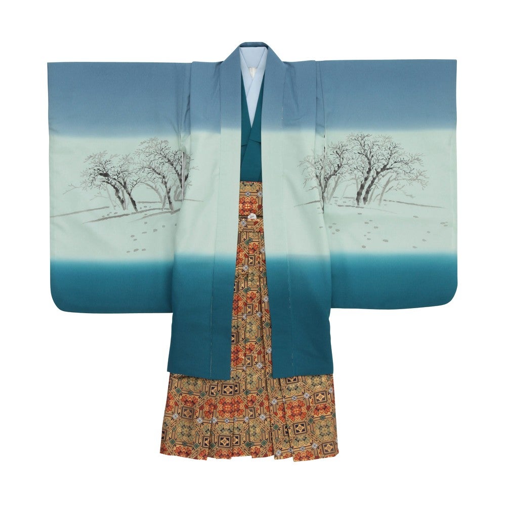 [レンタル] 七五三/節句 袴セット 5歳 男の子 矢羽 グラデーション柄の宅配レンタル - 4