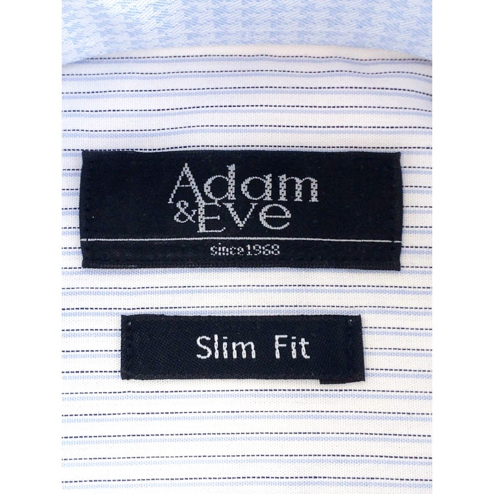 [レンタル] アダム＆イブ メンズワイシャツ 長袖 ボタンダウン ブルー ペンシルストライプ (Mサイズ / Lサイズ / LLサイズ)の宅配レンタル - 2