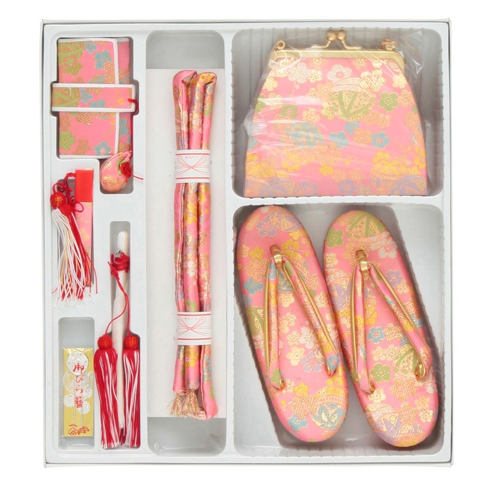 [レンタル] 七五三/節句 着物セット 7歳女の子 大輪桜 ふんわりの宅配レンタル - 3