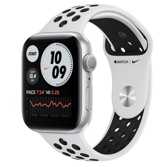 [レンタル] Apple Watch Nike Series 6 GPS 44mm シルバーアルミニウムケースブラック/ボルトスポーツバンド - 2