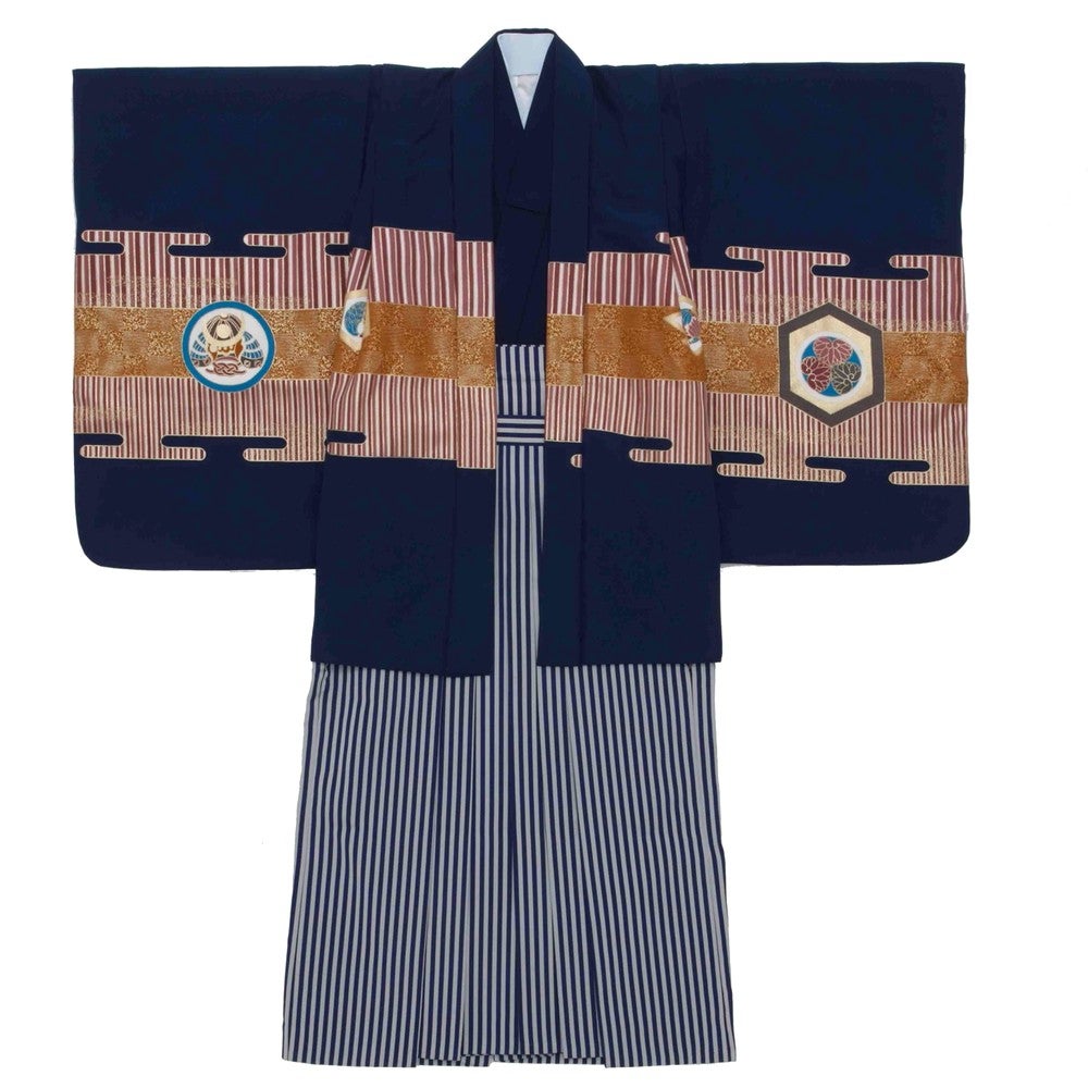 [レンタル] 七五三/節句 袴セット 5歳 男の子 鷹 縞模様の宅配レンタル - 4