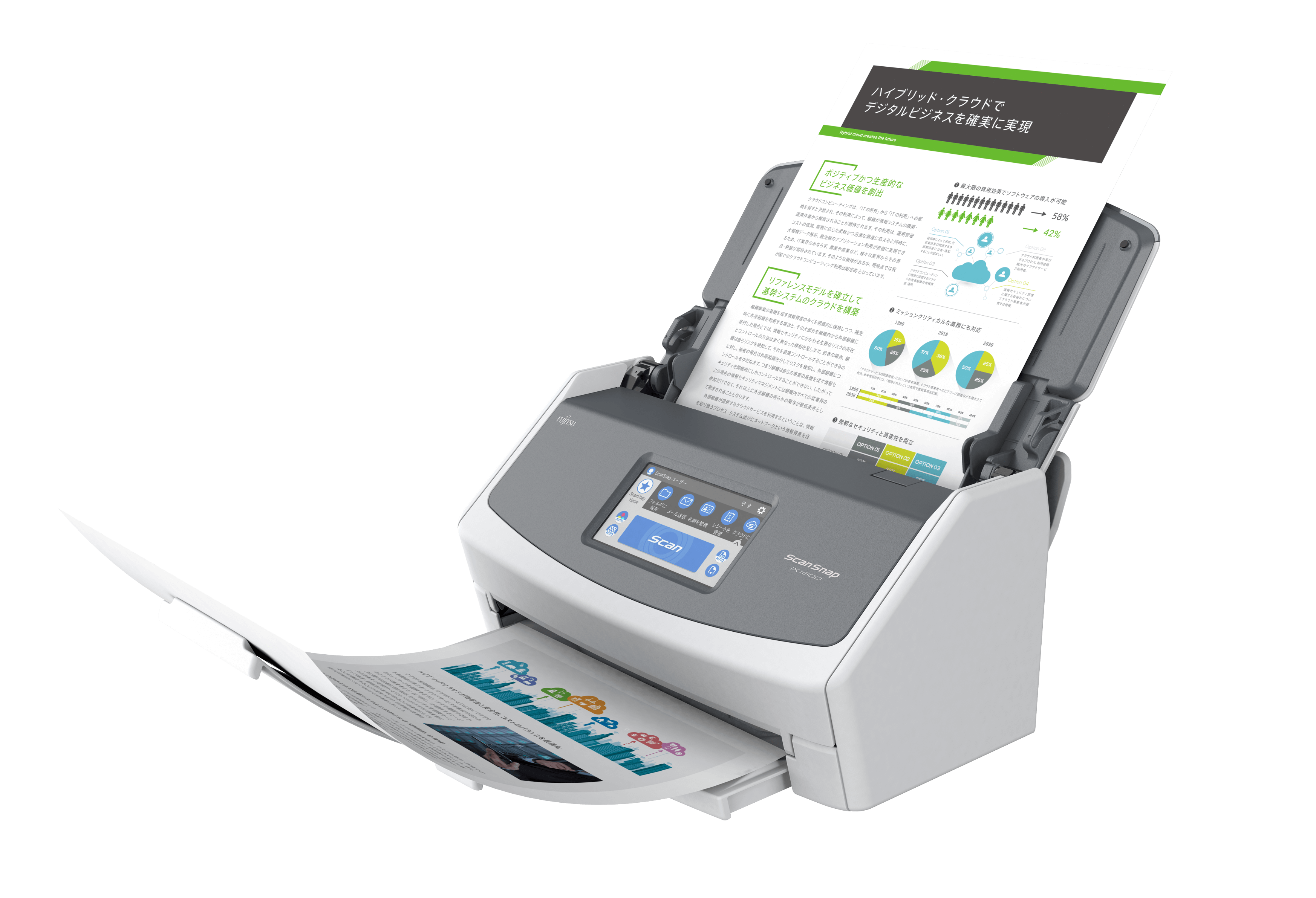 レンタル] 富士通 ScanSnap FI-IX1600 スキャナー (A4/両面/Wi