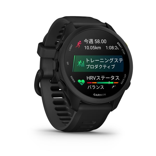 ガーミン(GARMIN) Forerunner 70 ランニングウォッチ ブラック 斜め・トレーニングステータス画面 - 3