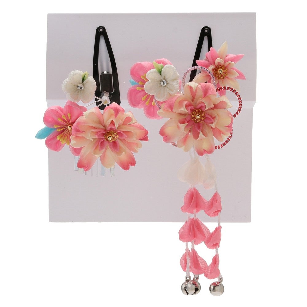 [レンタル] 七五三/節句 和装髪飾り 梅 パッチン留め (ピンク)の宅配レンタル - 5