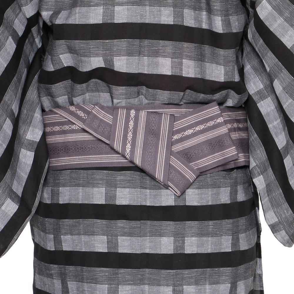 [レンタル] メンズ浴衣 フルセット 格子柄 身長目安170cm・175cm・180cmの宅配レンタル - 4