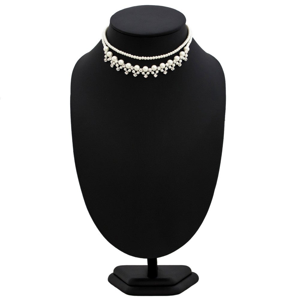 [レンタル] 2連パールネックレス ラインストーンの宅配レンタル - 3