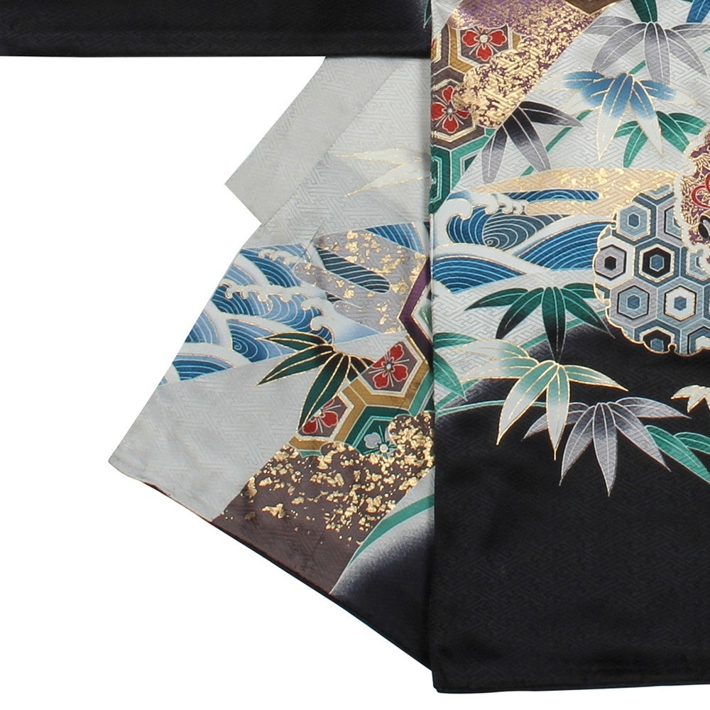 [レンタル] 男の子 お宮参り 産着レンタル6点フルセット 正絹 鷹 潮の宅配レンタル - 2