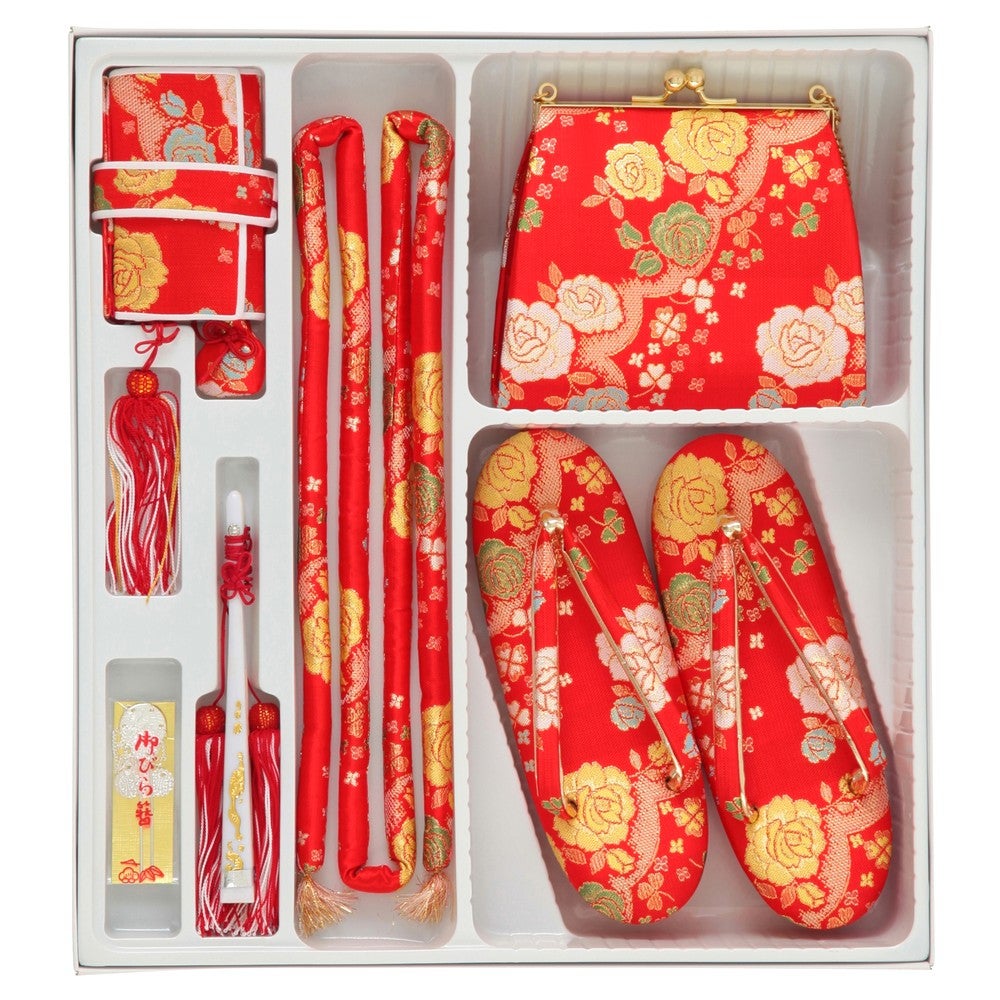 [レンタル] 七五三/節句 着物セット 7歳女の子 短冊風 流れ桜の宅配レンタル - 3