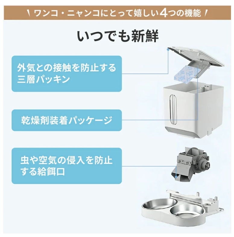 [レンタル] MOF MORE 2タイプオートフィーダー 猫・犬用自動給餌器 MF0480 - 8