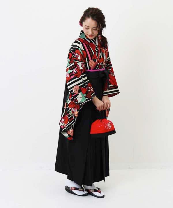 [レンタル] 【対応身長157cm～165cm】卒業式 袴 レンタル フルセット 女性 袴セット-1239の宅配レンタル - 3
