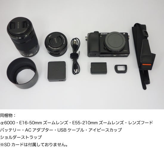 レンタル] ソニー α6000 ダブルズームレンズキット ミラーレス一眼