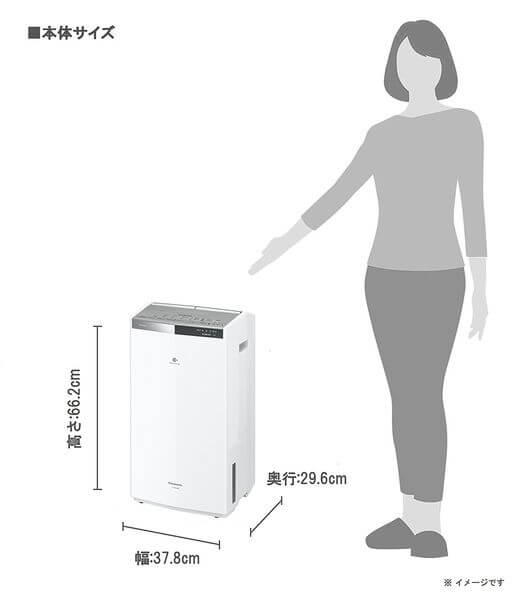 [レンタル] パナソニック ハイブリッド方式 衣類乾燥除湿機 F-YHRX200 (木造〜19畳 / 鉄筋〜38畳) - 2