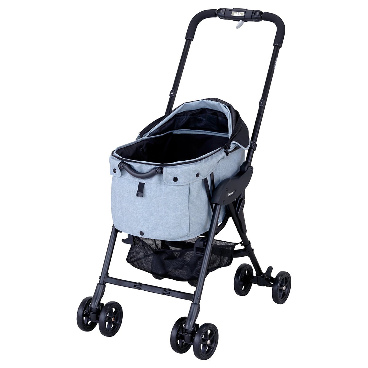 [レンタル] コンビ ペット用カート コムペット ミリミリライト アルファ 10th anniversary model ハワイアンブルー＋フリル ダークネイビー - 3