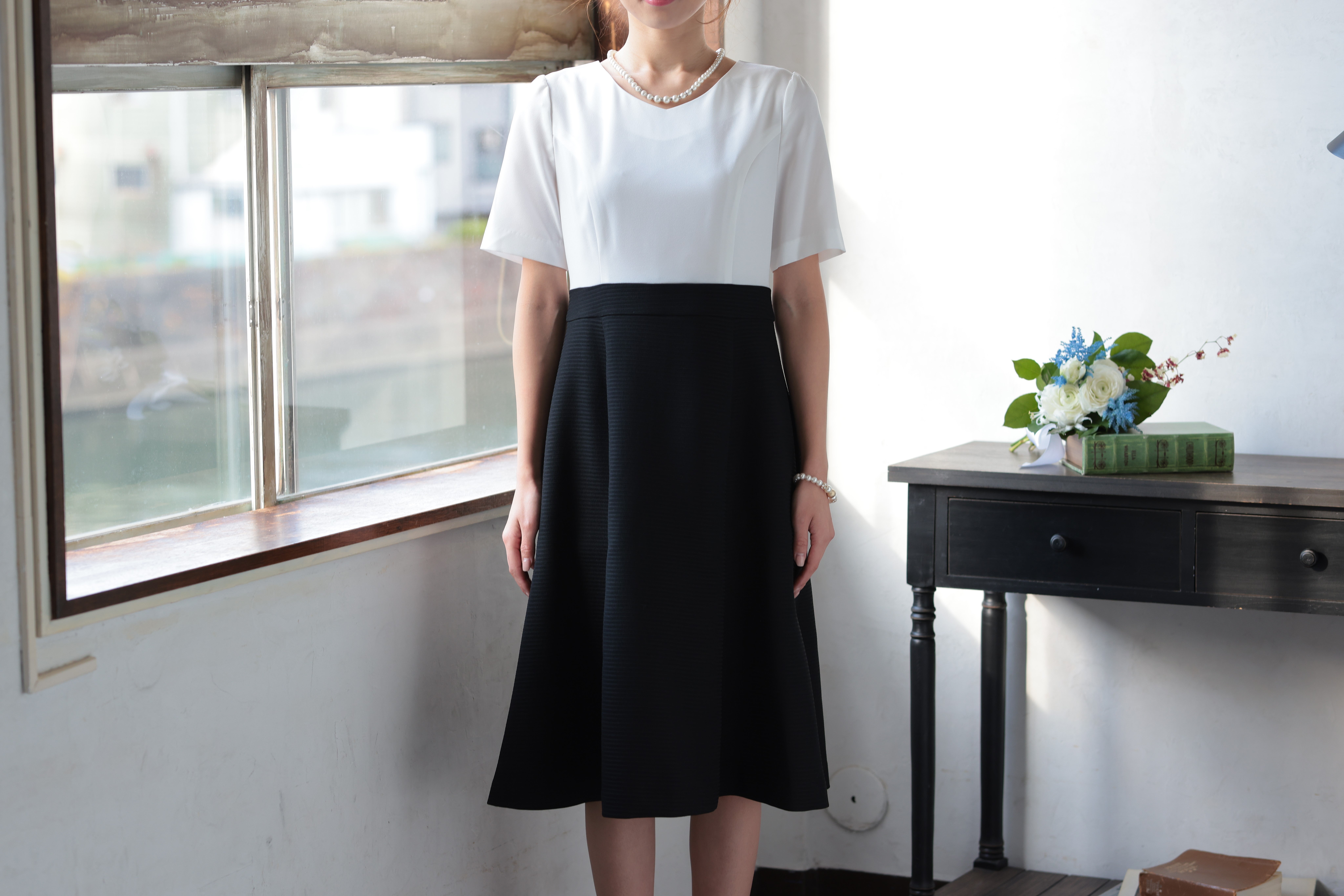 [レンタル] アートマリー ピケツイード調アンサンブルスーツ【2点セット】ブラックの宅配レンタル - 8