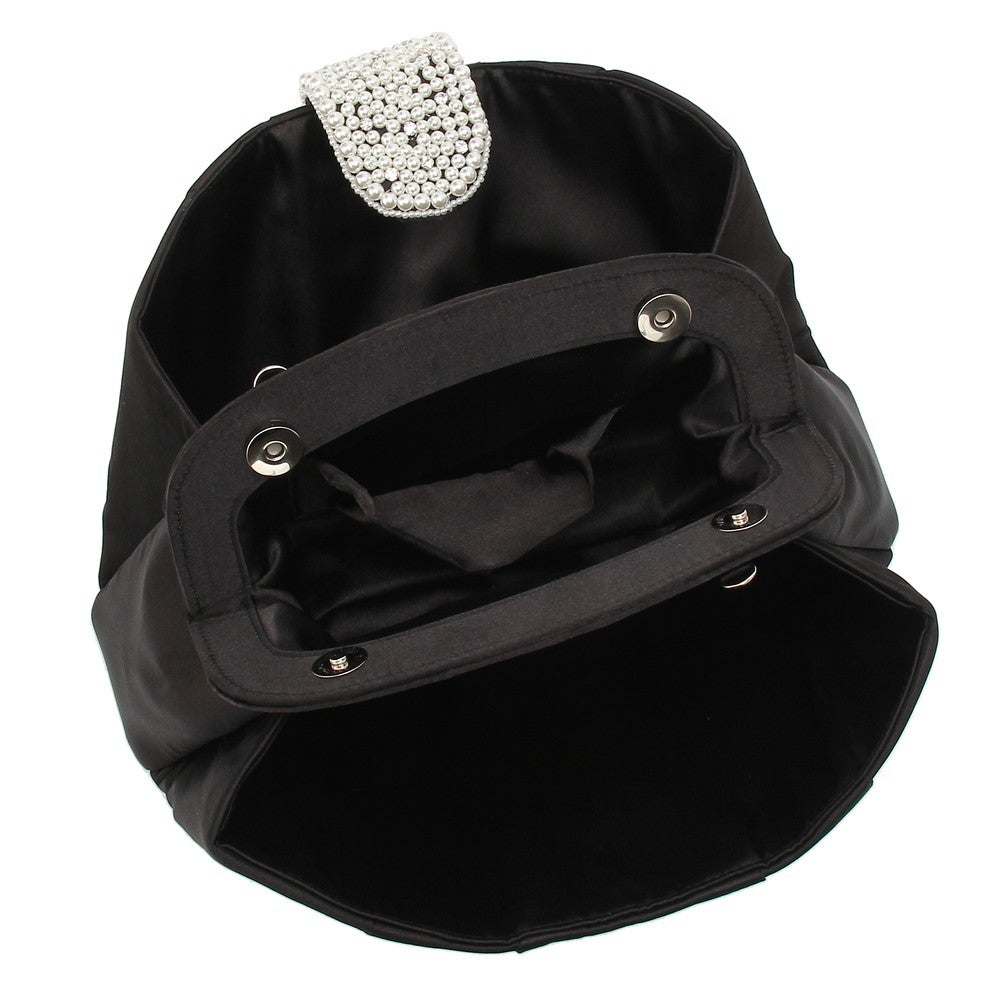 [レンタル] レディース パール＆ビジュー付き クラッチバッグ - 14