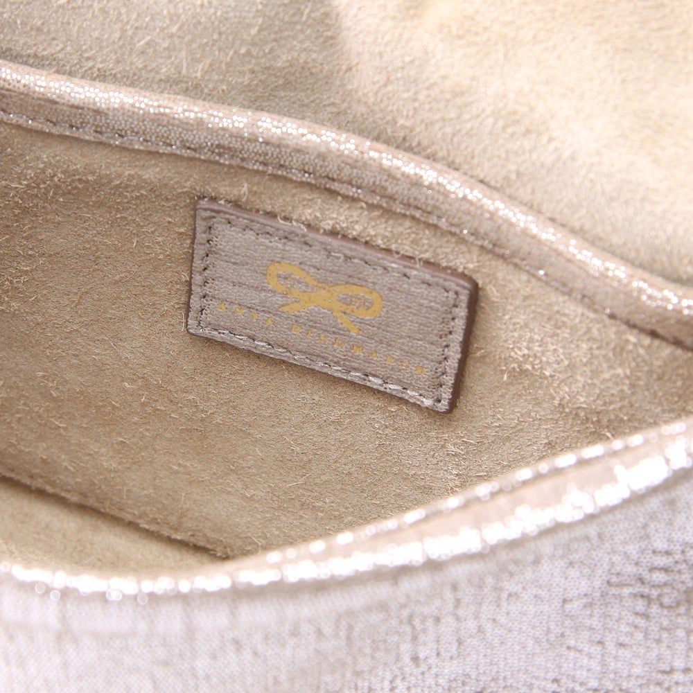 [レンタル] レディース アニヤハインドマーチ ロズリン・ヘアーメタリック・アンスラサイト ショルダーバッグ - 4