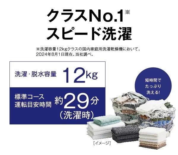 [レンタル] アクア 【右開き】AQW-DX12R ドラム式洗濯乾燥機 洗濯12kg/乾燥6kg - 18