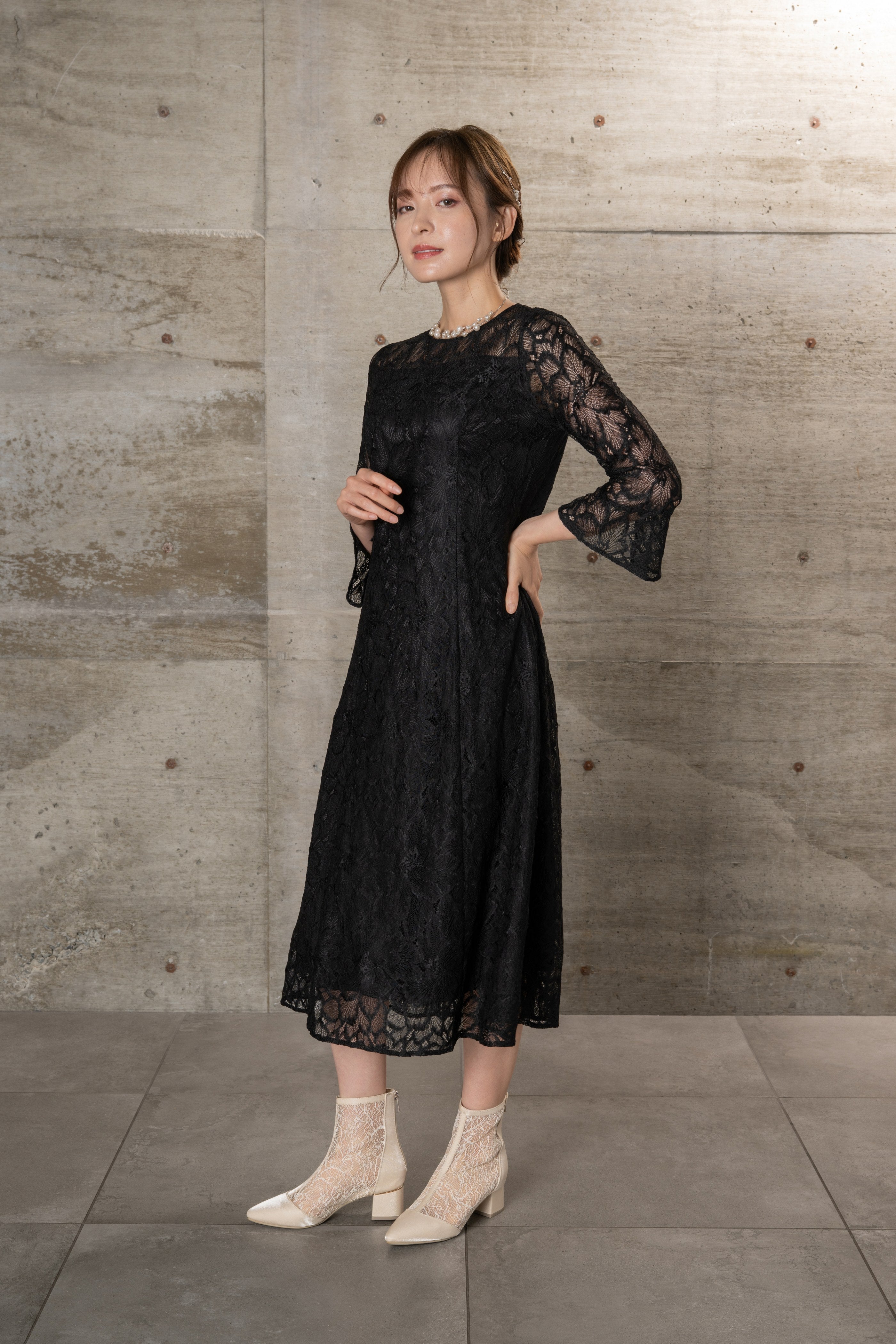 [レンタル] BELINDA DE CAPRIS レースベルスリーブワンピース ワンピースドレスの宅配レンタル - 7