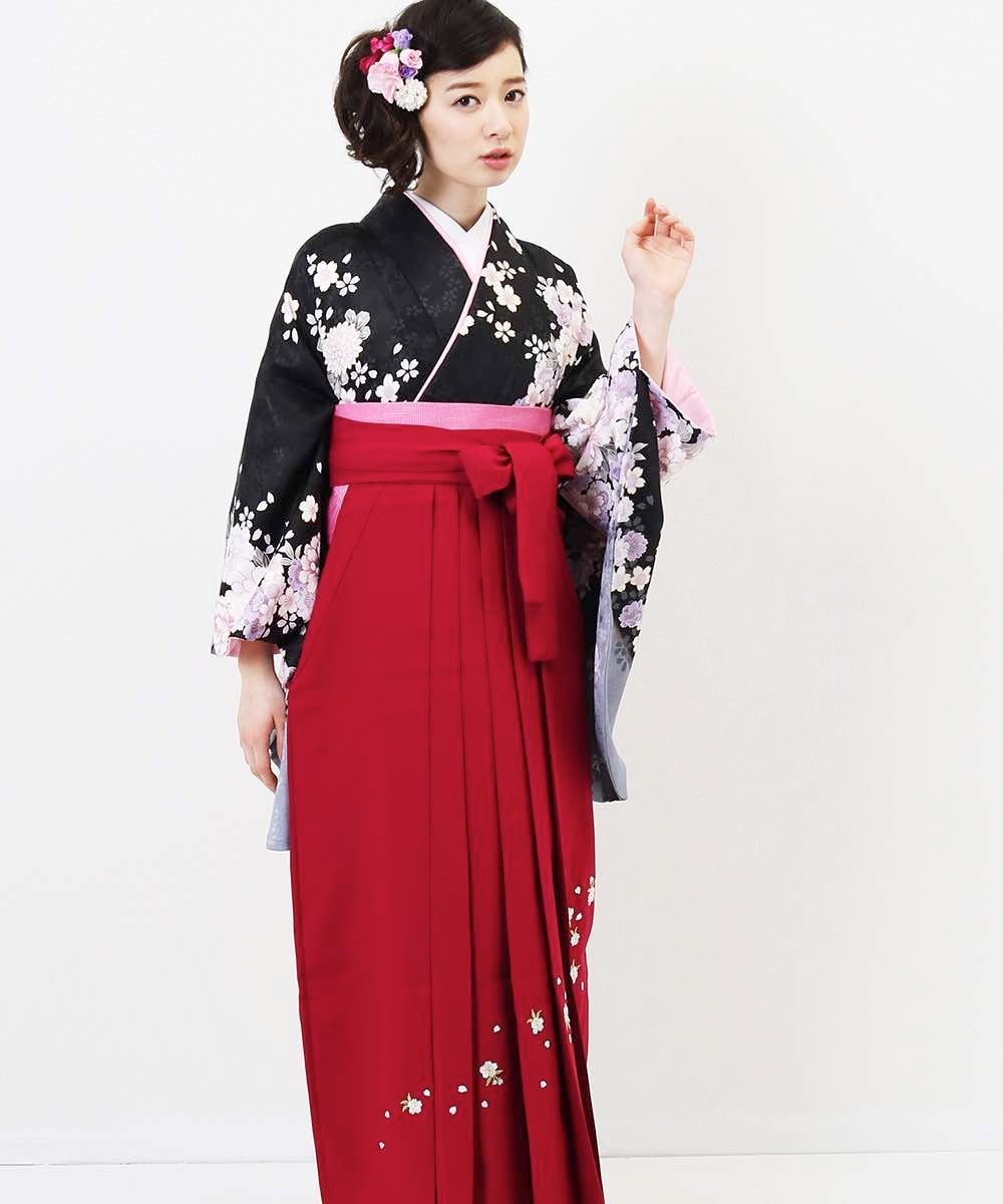 [レンタル] 【対応身長157cm～165cm】卒業式 袴 レンタル フルセット 女性 袴セット-828の宅配レンタル - 5