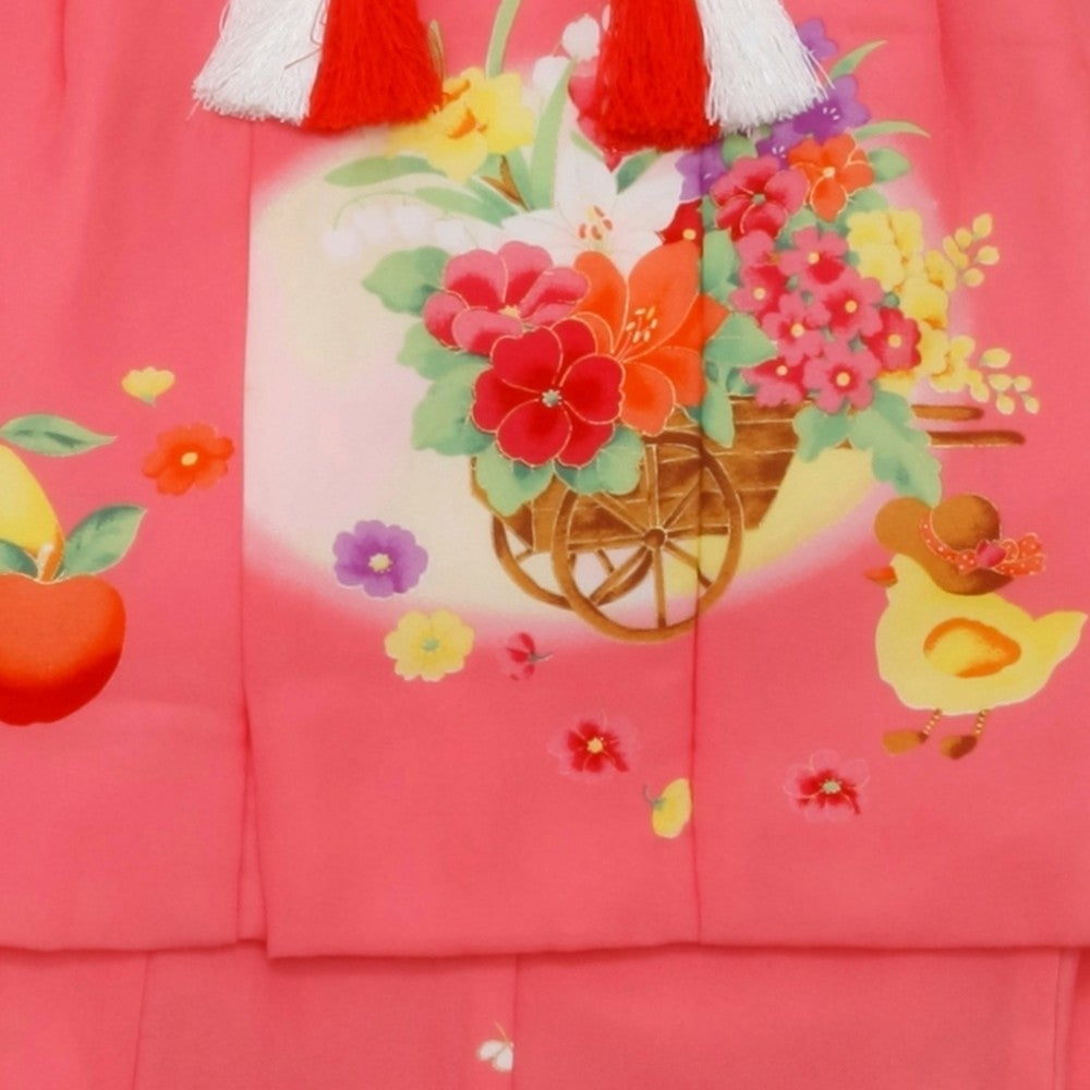 [レンタル] 七五三/節句 被布セット 3歳女の子 被布セット フルーツ 小花の宅配レンタル - 2